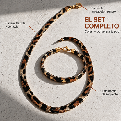 Collar y Pulsera Serpiente-Set MAMBA