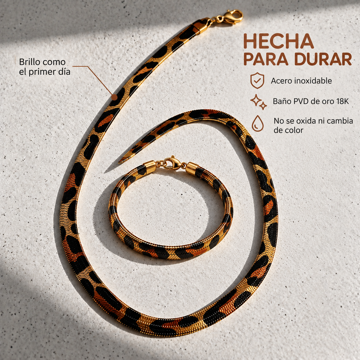 Collar y Pulsera Serpiente-Set MAMBA